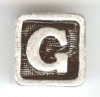 1 9mm Silver Slider - Letter "G"
